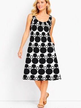 I.C.E. Black & White Polka Dot Sleeveless Y2K Dress Size 12